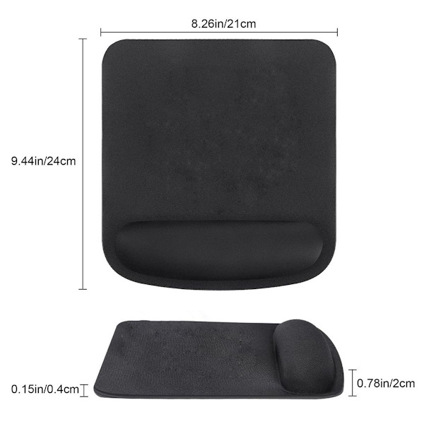 Musmatta med gelkudde, vattentät ergonomisk komfort musmatta kontorsmatta