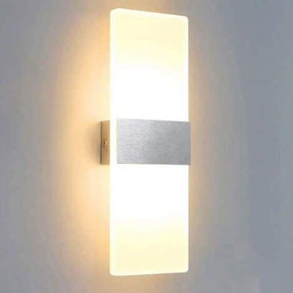 6W LED vegglampe Korridorlampe Innvendig Veggspotlight Utvendig Korridorlampe Varm hvit