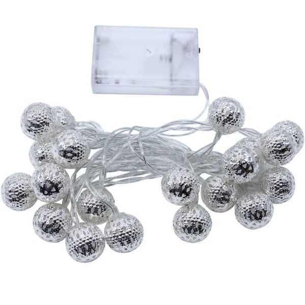 Led Light Garland-5 Meters|Ikke-batteridrevet med AC-uttak|50 Varmhvite LEDs|Orientalske baller