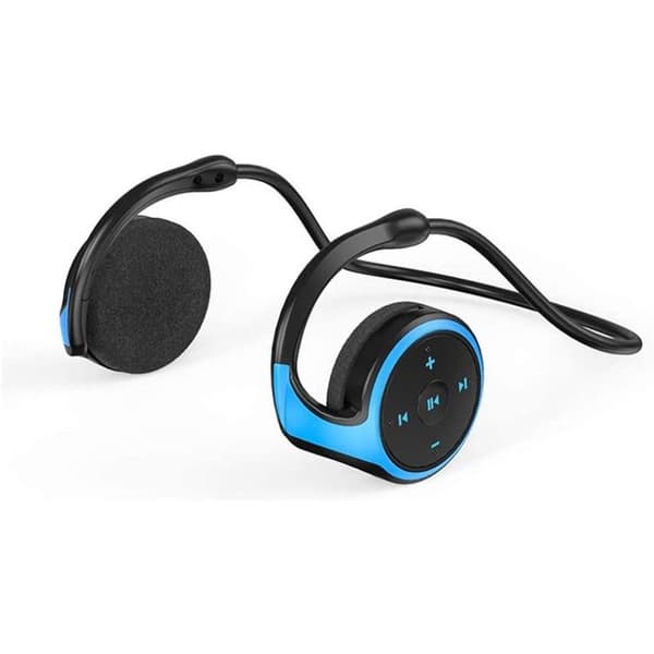 Trådløse sports Bluetooth-ørepropper, sammenleggbare, lette, blå