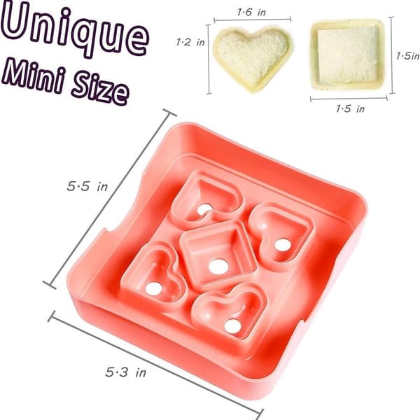 Mini Sandwich Cutter og Sealer for Barn, DIY Bag