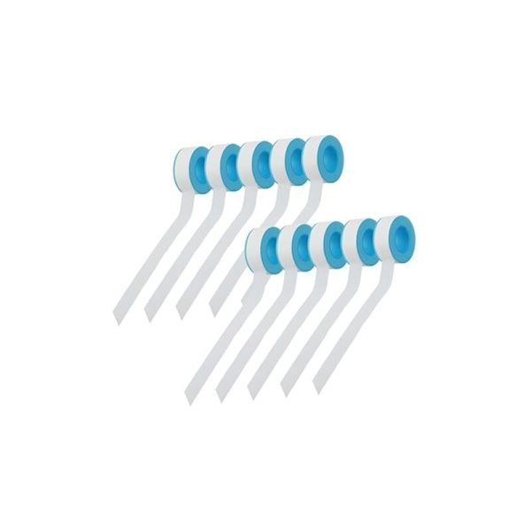 Pakke med 10 Teflon VVS-tape - Teflon Vandtætningstape 20mm x 20m, Hvid Ptfe Tætningsbånd til Rør Bruserhoved VVS-rør Tætningsmiddel KLB