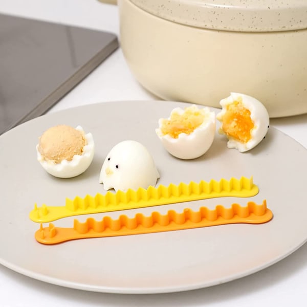 (2 stk) Eggdeler Verktøy Egg Cutter Shell Blomsterformet Egg Verktøy Egg Cutter Sett Rask Egg Slicer Modellering Verktøy