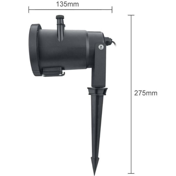 Jule LED Laser Projektor Utendørs Landskap Projeksjonslampe Lyseffekt KLB