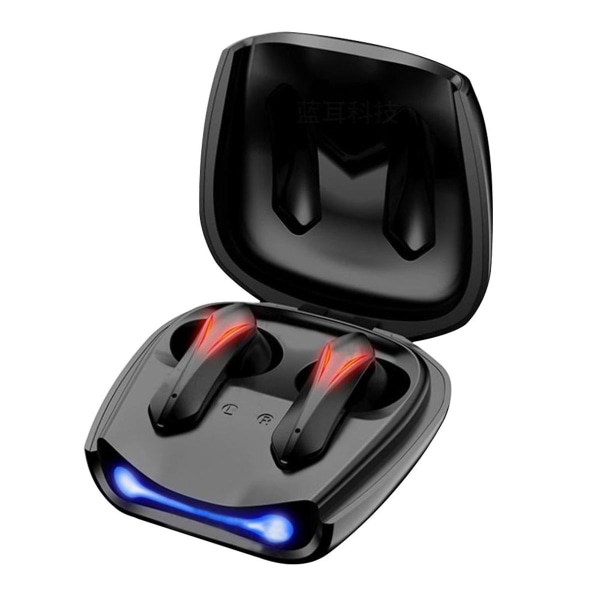 Bluetooth 5.2 hovedtelefoner, indbygget mikrofon, Bluetooth sort