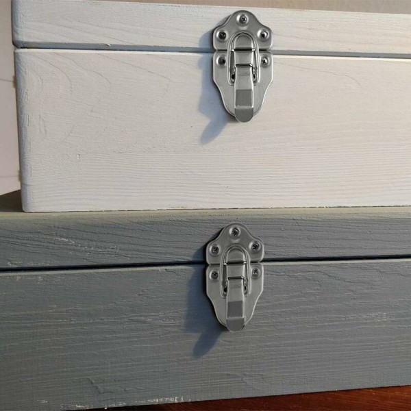 4 Toggle Clasp Latches Toggle Lock Lever Closure for Jewelry Box Gift Boxes Tool Chest Suitcase and Chest - Red KLB