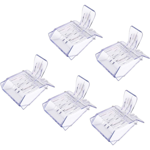 Drottningbi Bur (5 st) Genomskinlig Plastklämma Fångare Fälla Låda Biodling Verktyg för Biodlare 7*5cm