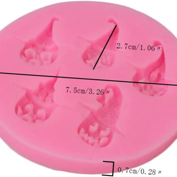 Pakke med 3 græskarforme Halloween Pink Shapes
