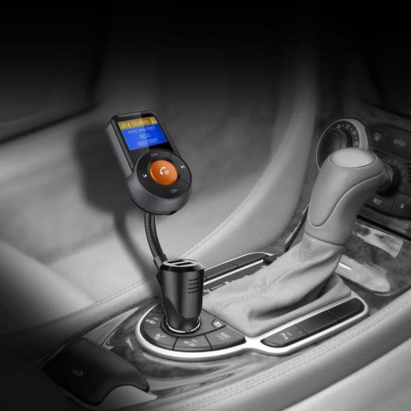 Bluetooth FM-sender til bilen, lydadapter og modtager med KLB
