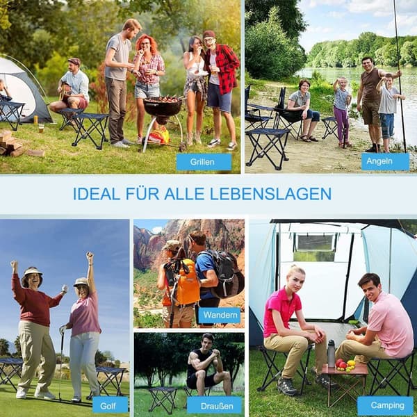 Campingstol sammenklappelig stol til voksne og strand KLB