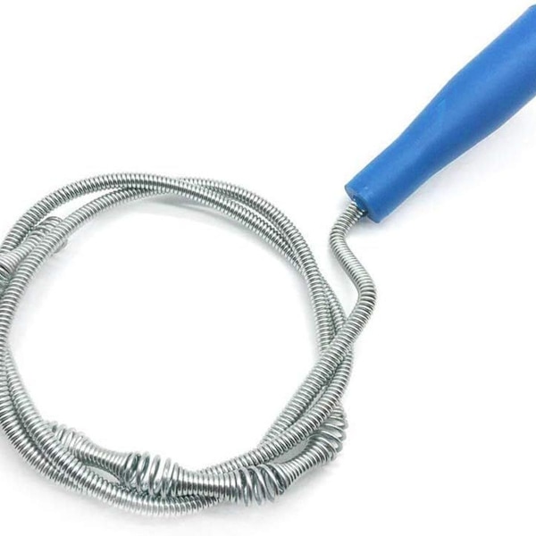 Avloppsrörsspiral, avloppsrensare, handfat, rörrensningsspiral