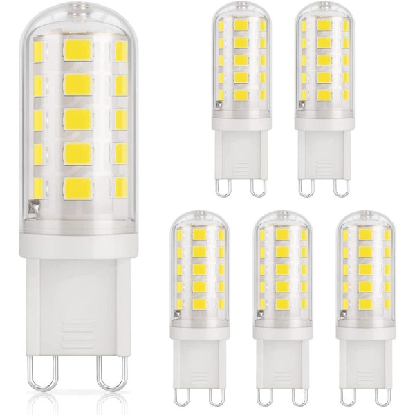 DiCUNO G9 LED-lampa kall vit 6000 K, LED-lampa 3 W motsvarande 30 W - 40 W KLB