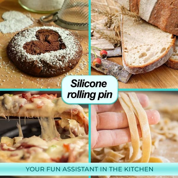 Silikonkjevle for baking - Non-stick treoverflate, rød KLB
