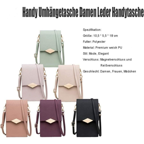 KLB-matkapuhelinlaukku, nahkainen matkapuhelinlaukku, pieni crossbody-laukku