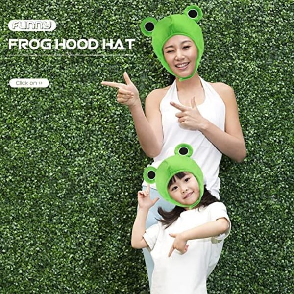 One Piece(Yellow Frog Hat,32*38CM)Adult Costume Hat Funny Frog Shaped Hat Novelty Hat Kids Plush Frog Hat