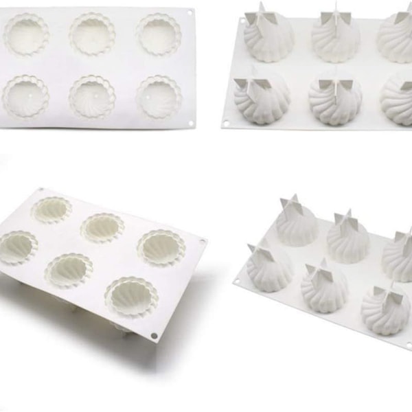 Moussekakeform, silikonformer for kaker, 3D-bakeform, DIY-dessertform