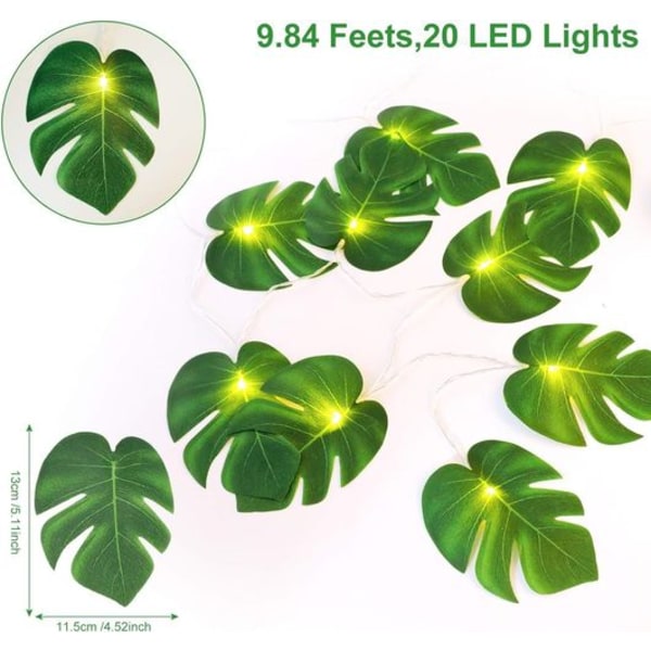 Justdolife LED Fejelygter Monstera Fejelygter 6.56 ft Blade Lys