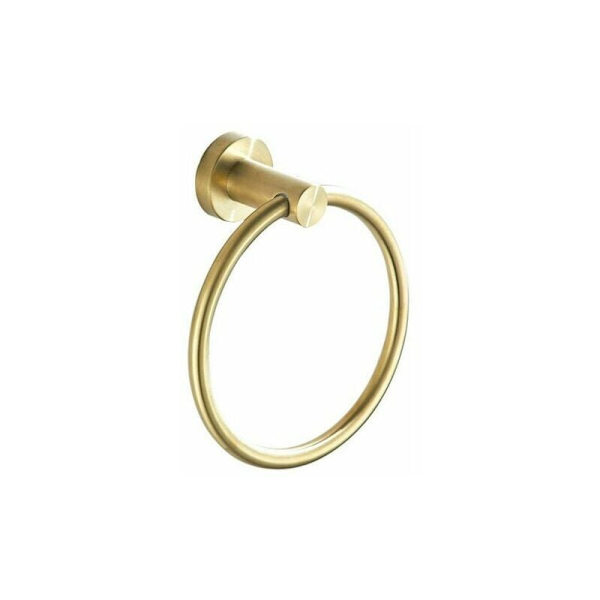 Børstet guld håndklædeholder, håndklædeholder til badeværelse, holdbar 304 rustfrit stål, moderne stil guld KLB
