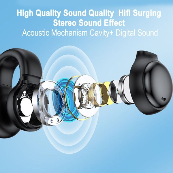 TWS-hörlurar Trådlösa V5.3 Hörlurar Auriculares Svart