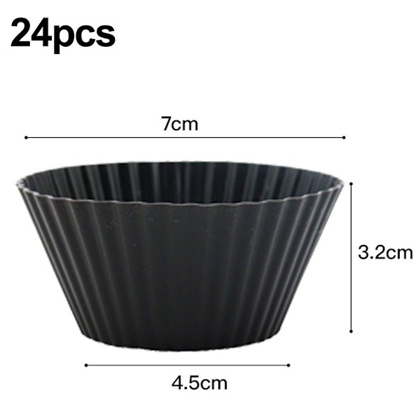 Silikone mini cupcake holder, mini cupcake forme, bagværk sort KLB