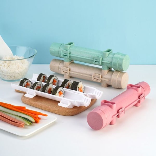 3 stk hjemmelaget sylindrisk fat sushi modell DIY sushi verktøy (hvetemel