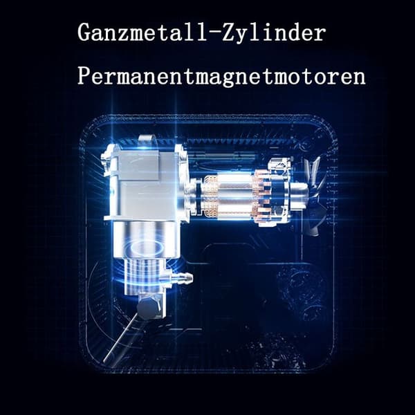 Liten bärbar luftkompressor däckpump med tryckmätare bildäckpump