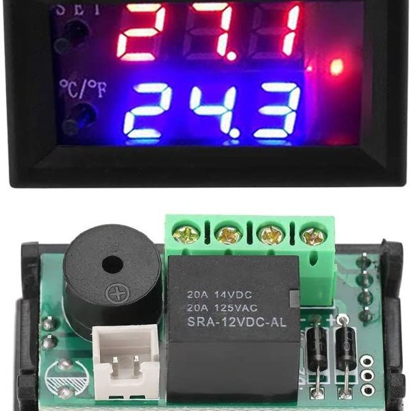 12V digital termostat multifunksjonell termostat med sensor, -50 110