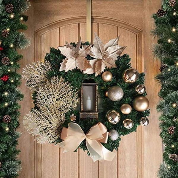Julkrans, 14 tum tomte måne krans, ytterdörr dekoration, hem väggdekoration (tomten)