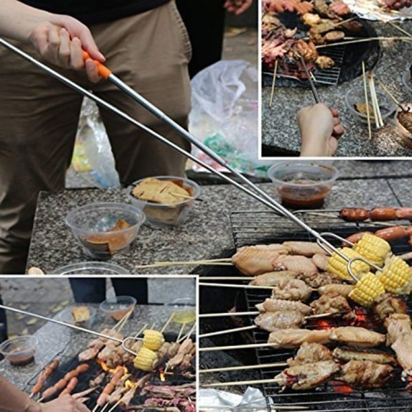 Teleskopiska grillspett för marshmallows och korv