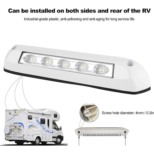 12V LED-markise veranda lys vandtæt autocamper campingvogn indvendige væglamper 8w lysbjælke RV autocamper trailer udendørs lampe KLB
