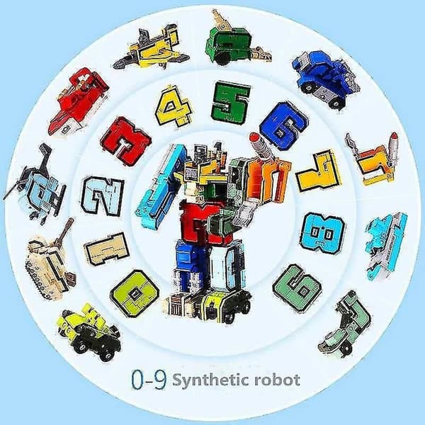Montering av byggklossar, pedagogiska leksaker, actionfigur, transformationsnummer KLB