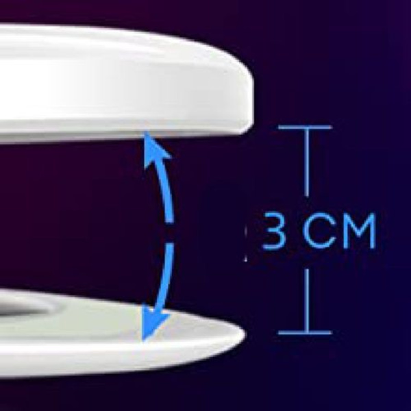 RGB-puhelinrengasvalo, RealPlus-kiinnitettävä rengasvalo 3 tasolla kylmää valkoista ja