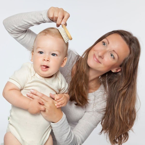 Ekstra blød babybørste til skånsom hårpleje af babyer, 1 stk., 14,8 * 4 * KLB