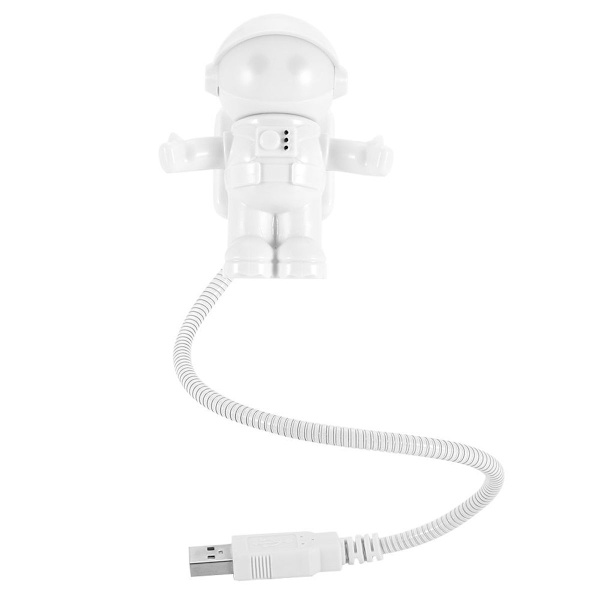 Bärbar tecknad astronaut USB LED-lampa flexibel KLB