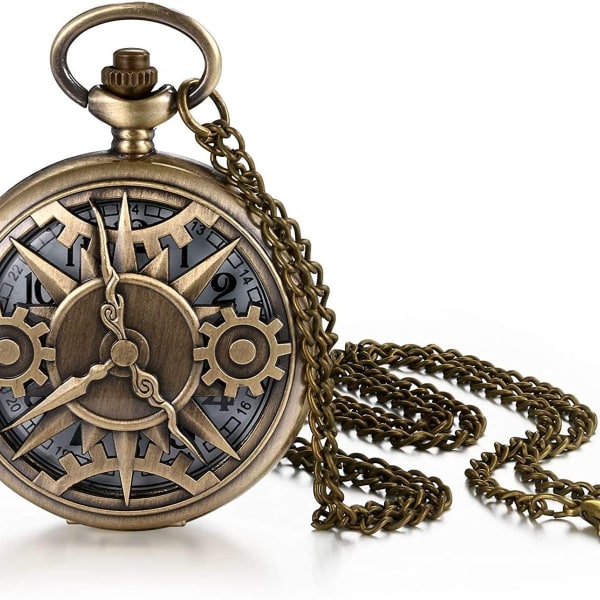 Vintage taskukello r mix numeroilla steampunk-luurankokello