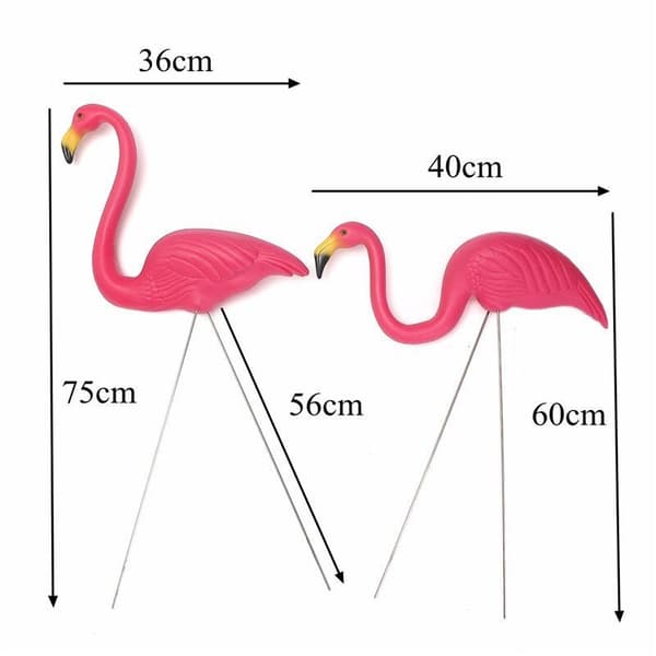 Liten Rosa Flamingo Hagepynt/ Mini Hageflamingo Pynt