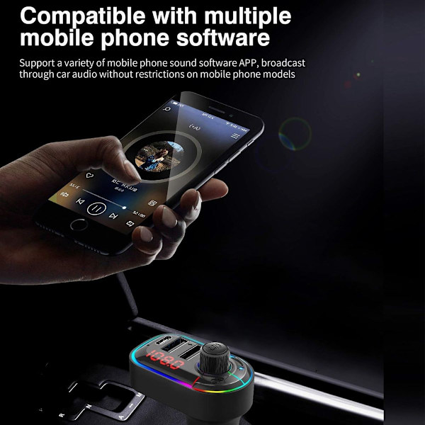 Bluetooth FM-sender til bil, Bluetooth 5.0 bil-adapter KLB