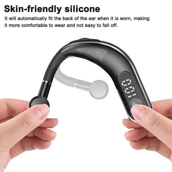 Bluetooth-headset V5.2 Bluetooth-øretelefoner med mikrofon sort