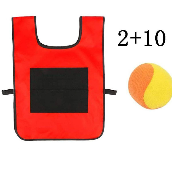 Klisterbollvästset, 2-delars klisterbollväst, dodgeballspelset, med 10 KLB