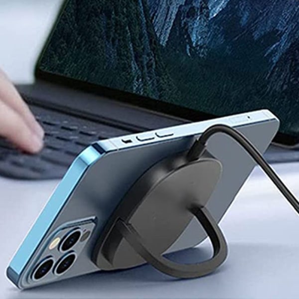 Magnetisk trådløs oplader kompatibel med MagSafe Sort