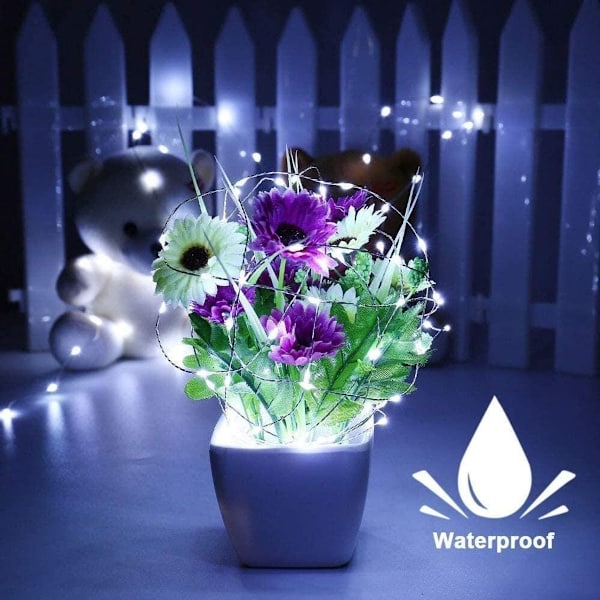 Solcellsbelysning för jul utomhus, BrizLabs 24M 240 LED vit KLB