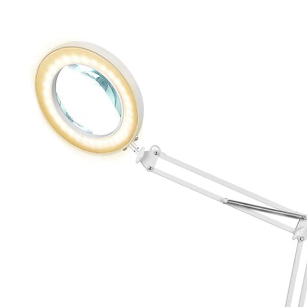 Forstørrende LED-skrivebordslampe, 5x forstørrelse, dæmpbar KLB