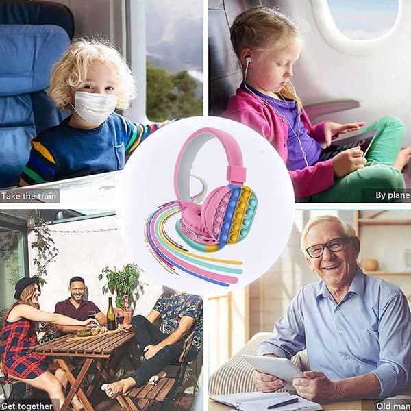 Bluetooth-headset, trådløst stereo-headset med pink