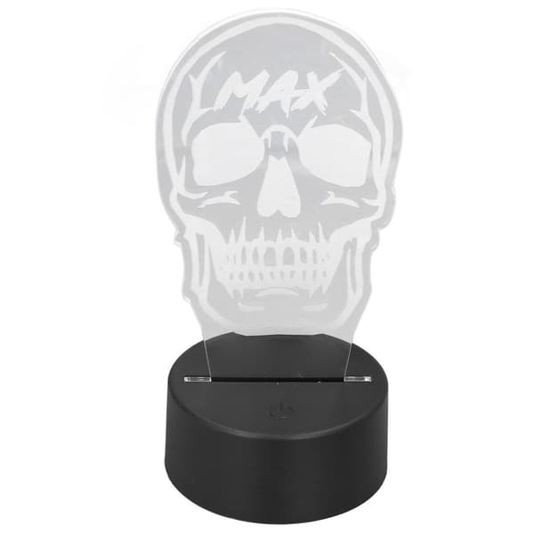 Kranium 3D Lys 7 Farver Touch Skiftende LED Natlys USB KLB