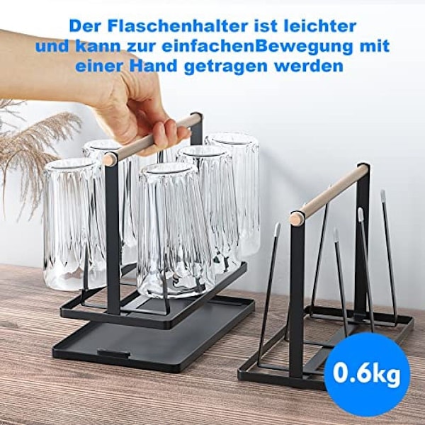 Sodastream flaskeholder, til 6 flasker, med avtagbar dryppmatte KLB