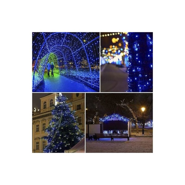Net Lys Garland, 320 LED Net Lys 3M X 3M 8 Vandtætte Energilægetilstande, Dæmpbar til Soveværelse Jul Bryllupsfest Hjem Have, Blå KLB