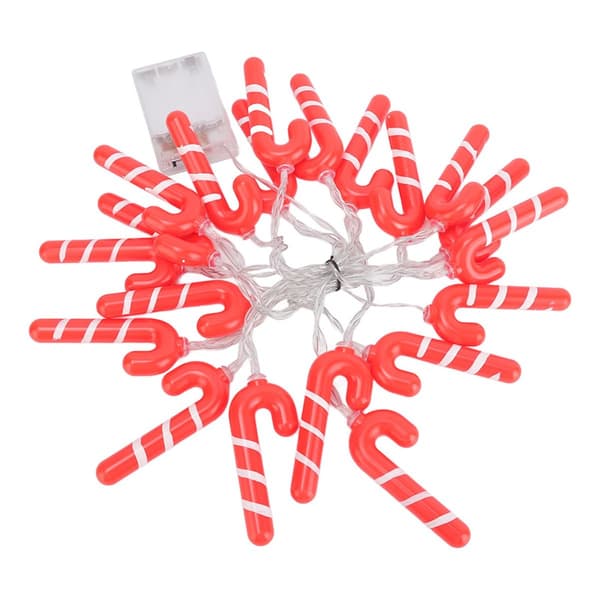 9,8ft 20LED Jule Candy Cane Lyskæde J-formet LED KLB
