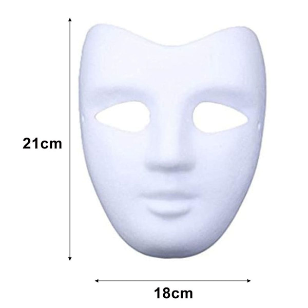 10-delt sett DIY hvit maske for maling enkel tom stil 3 KLB