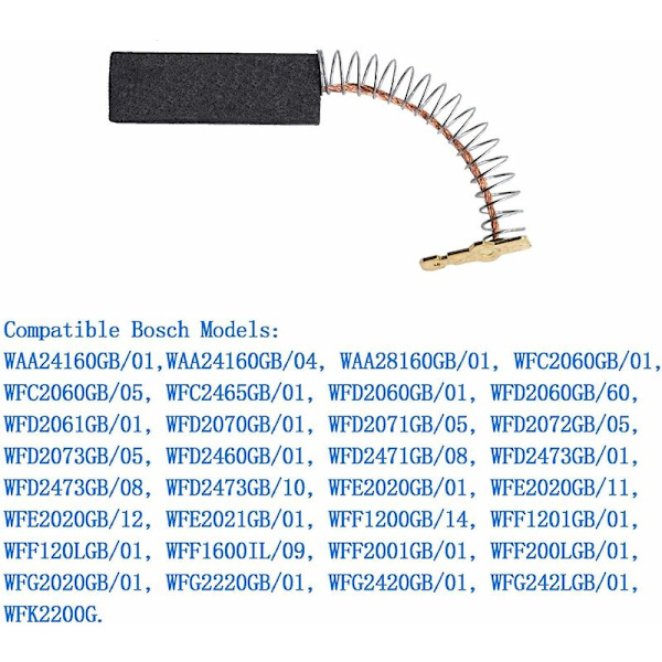 154740 Hiiliharjat yhteensopivat Bosch ja Siemens pesukoneiden moottoreiden kanssa (2 kpl) KLB