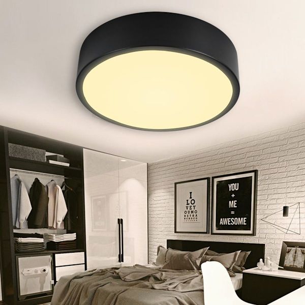 Moderne runde LED-loftslampe lavet af akryl til stuen KLB